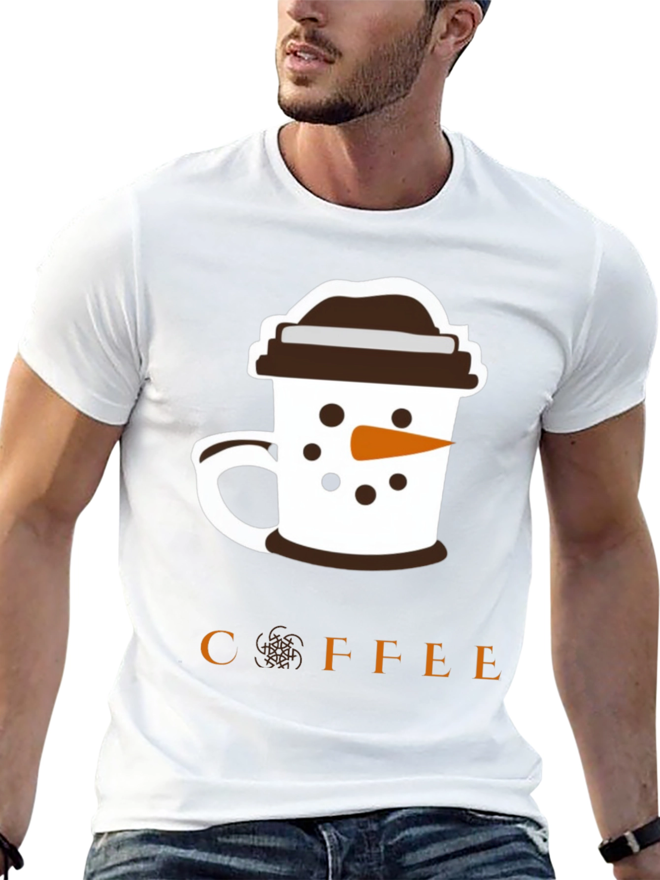 Camiseta Negra Coffee Snowman
