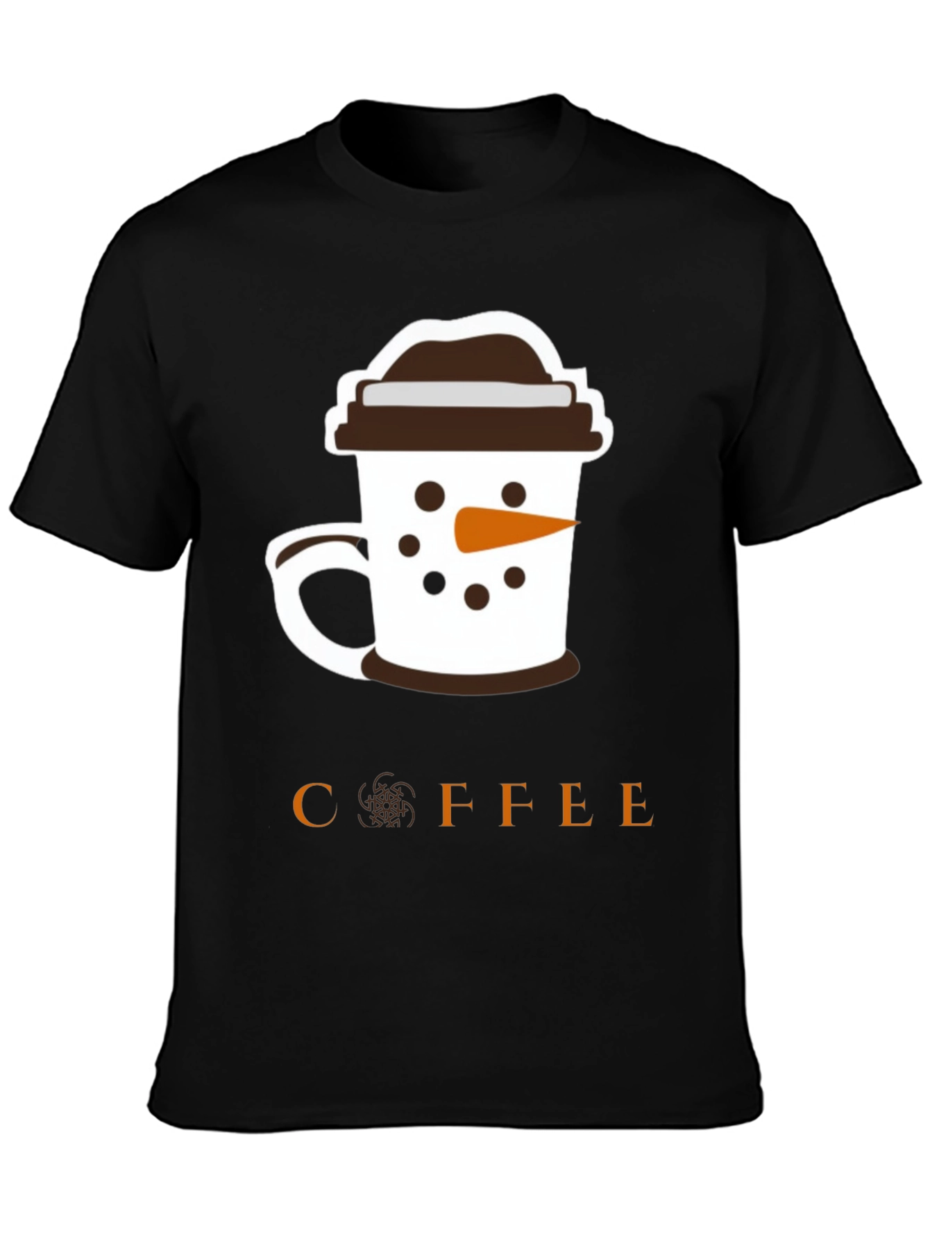 Camiseta Negra Coffee Snowman