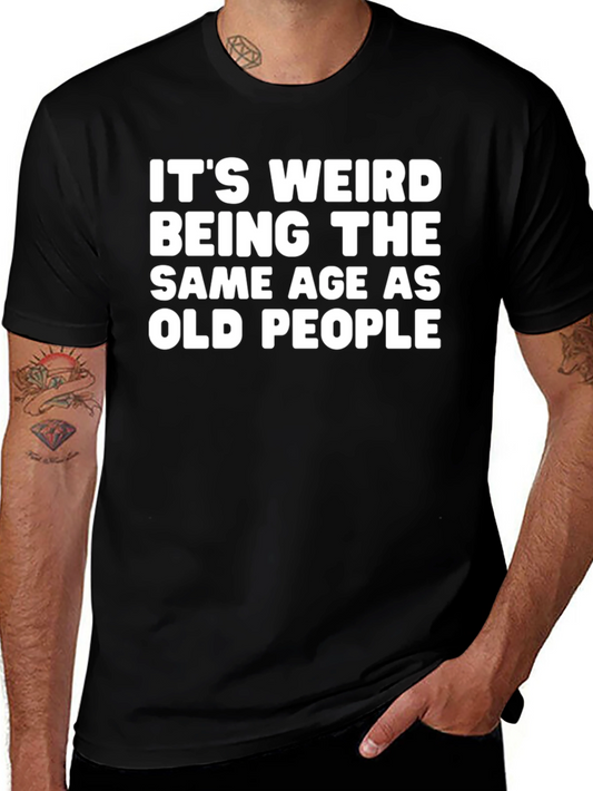 Camiseta Negra Humor Edad Viejo
