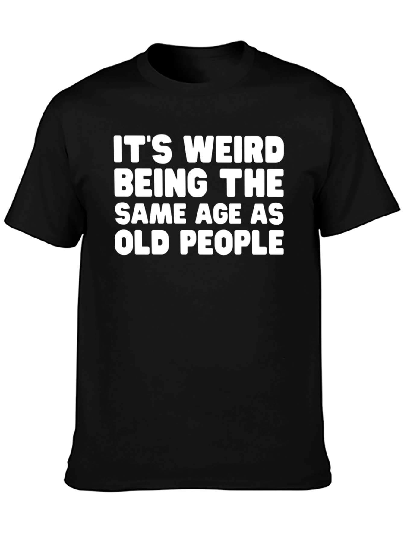 Camiseta Negra Humor Edad Viejo