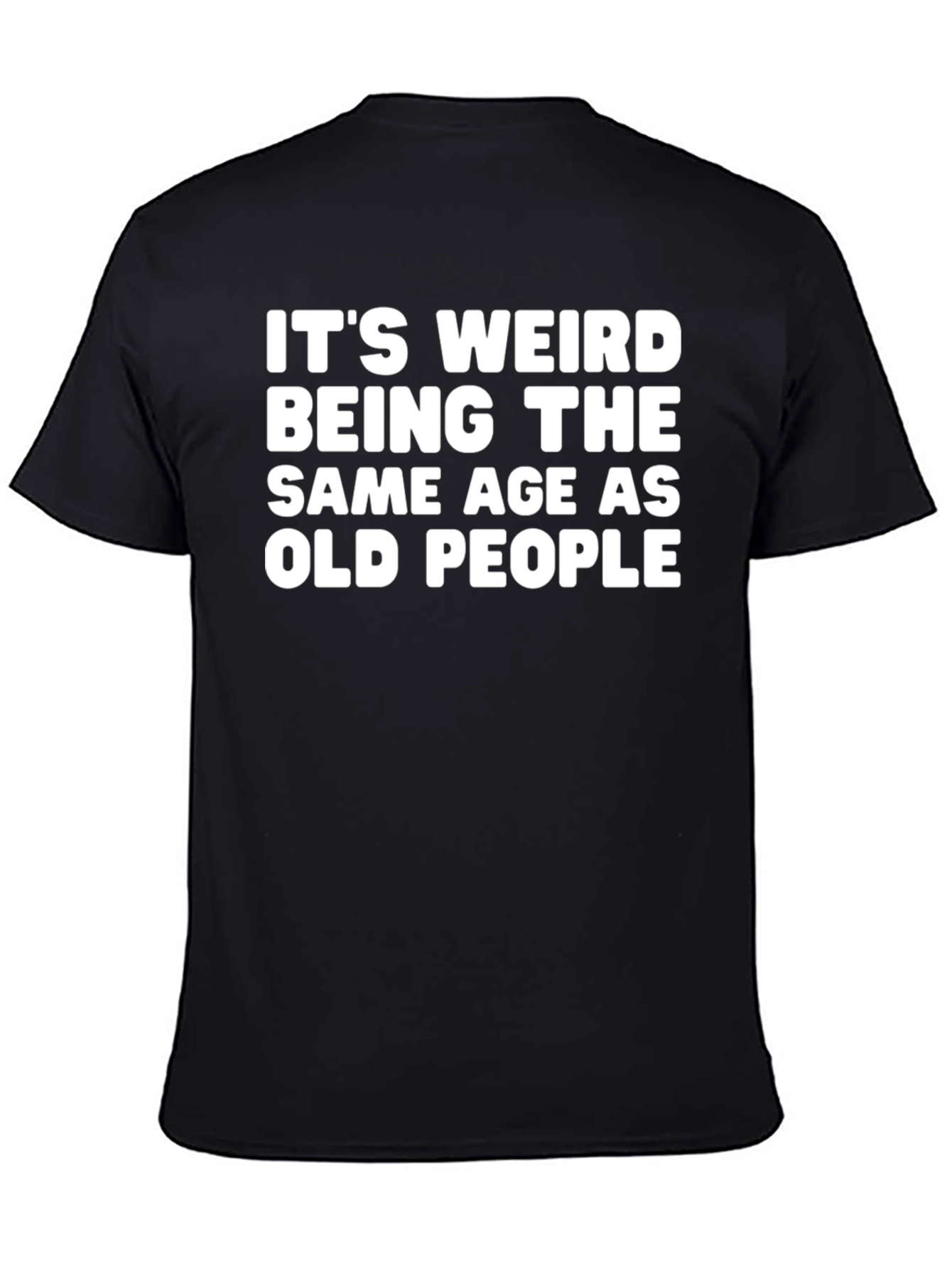 Camiseta Negra Humor Edad Viejo