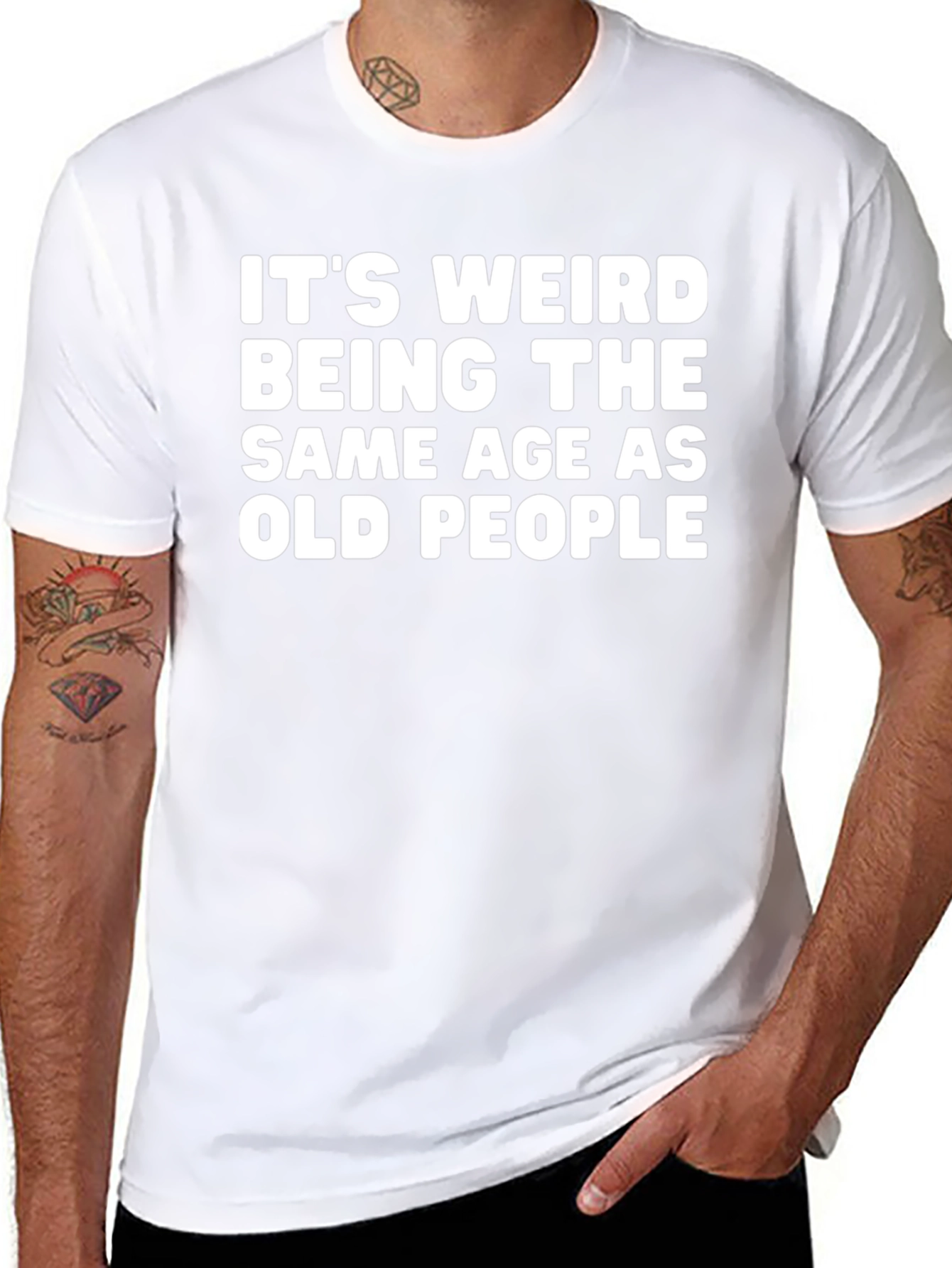 Camiseta Negra Humor Edad Viejo