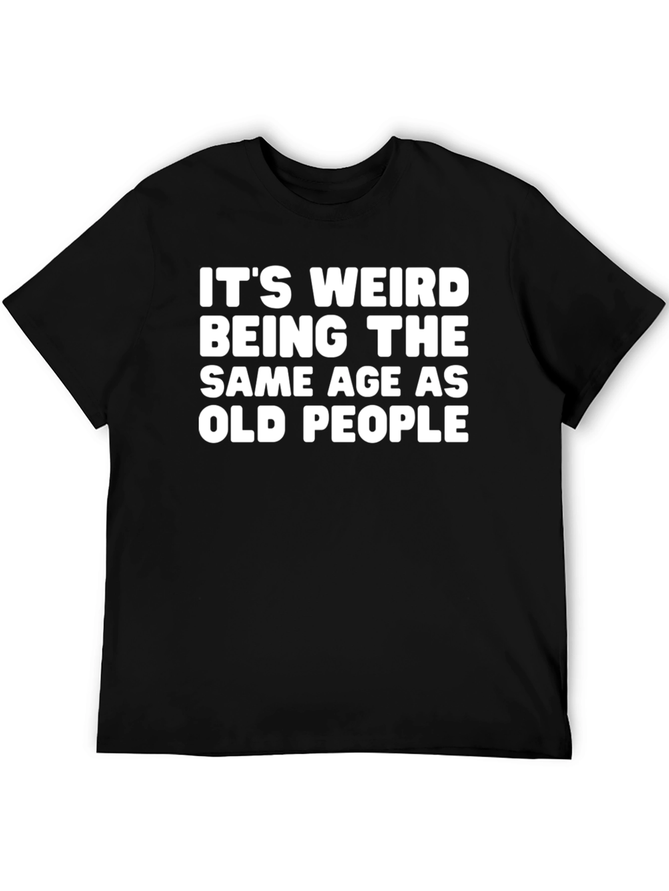 Camiseta Negra Humor Edad Viejo