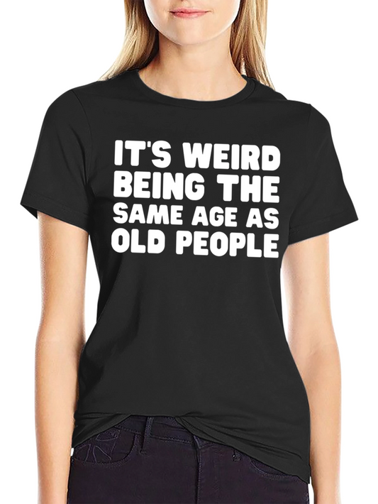 Camiseta Negra Humor Edad Viejo