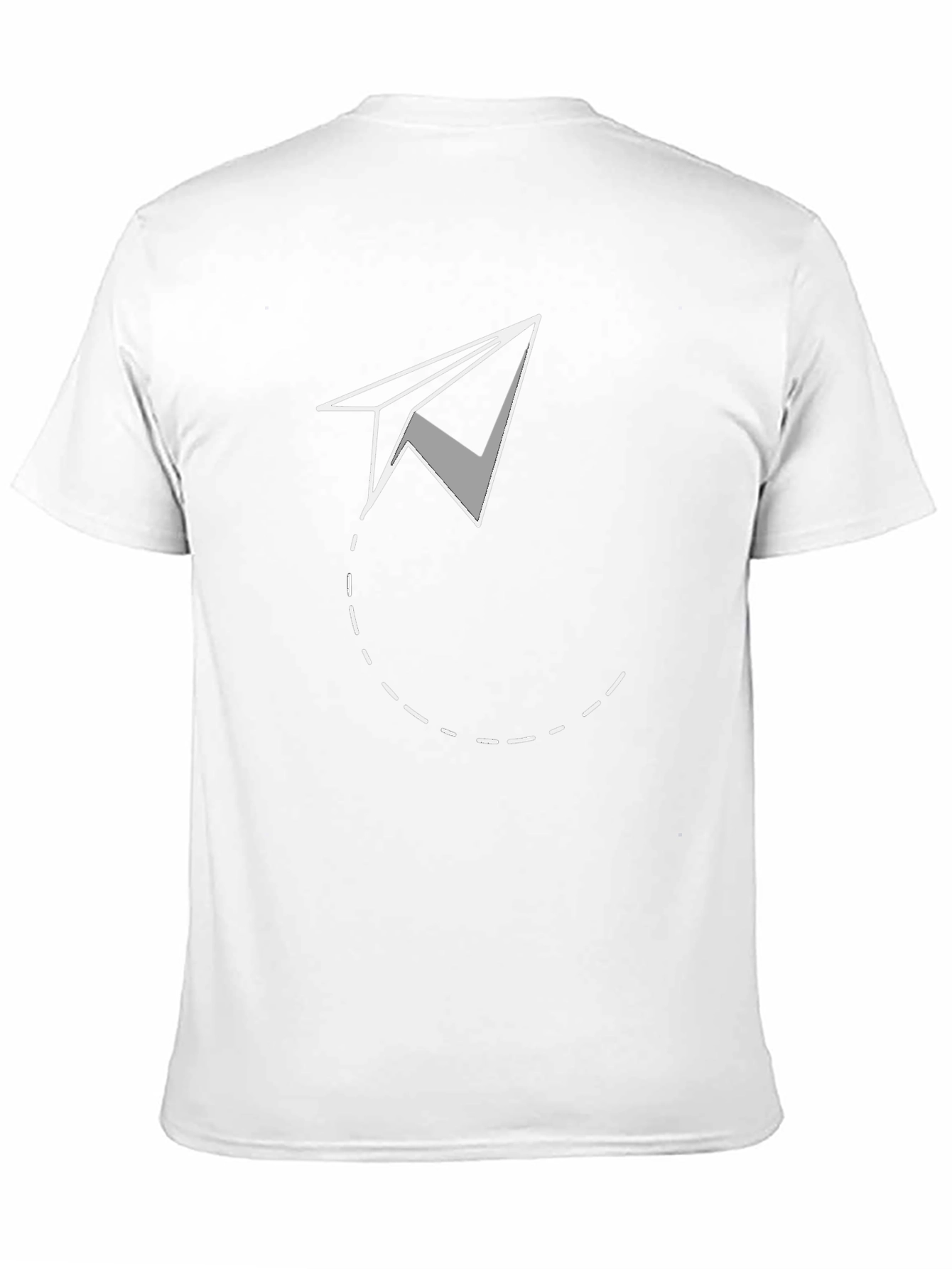 Camiseta Negra con Avión de Papel - Estilo Casual