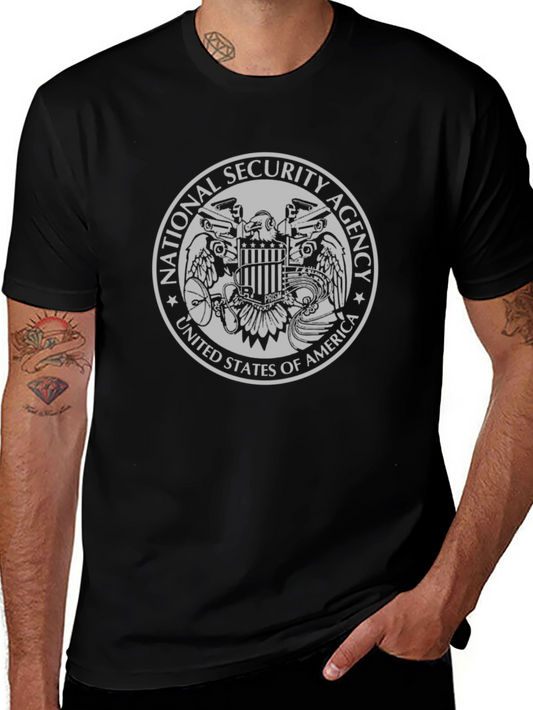 Camiseta Negra con Diseño de la NSA