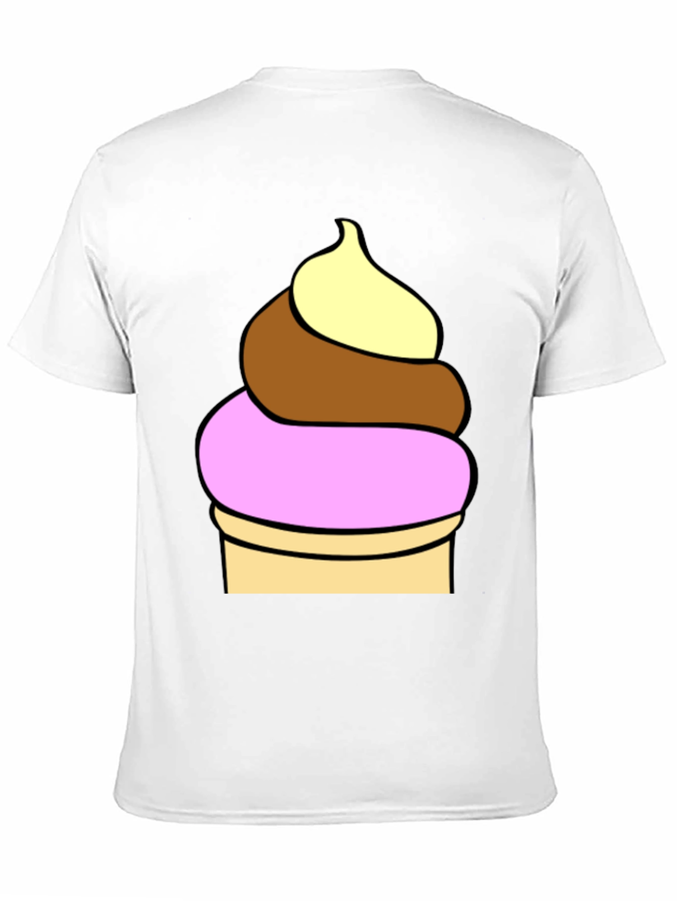 Camiseta Negra con Diseño de Helado
