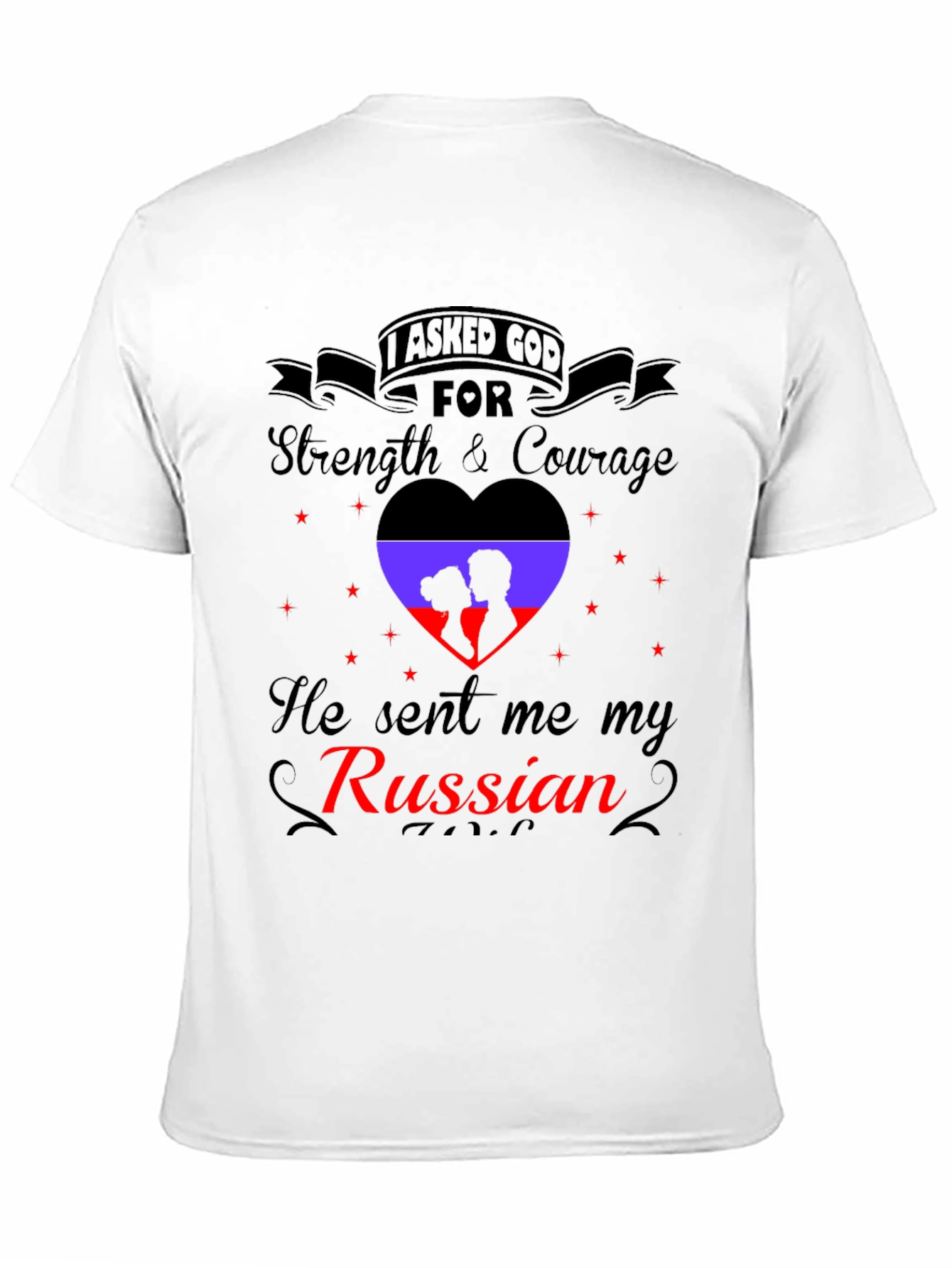 Camiseta Negra con Diseño Romántico Ruso