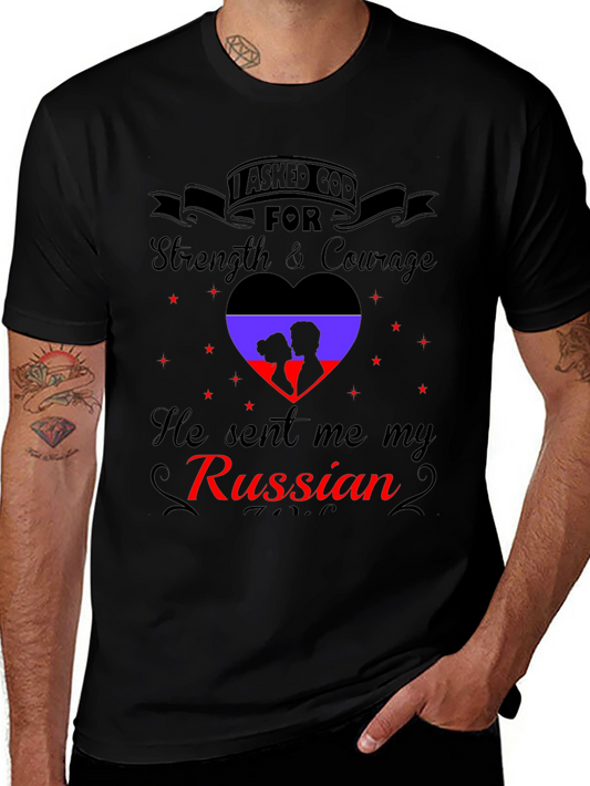 Camiseta Negra con Diseño Romántico Ruso