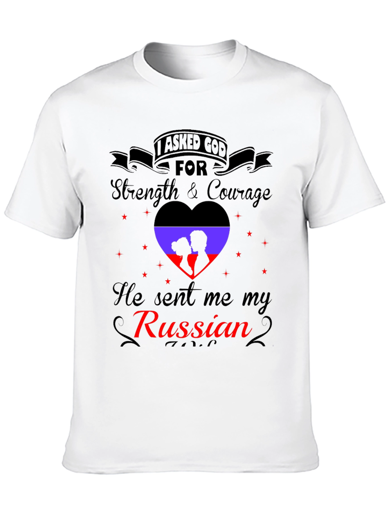 Camiseta Negra con Diseño Romántico Ruso