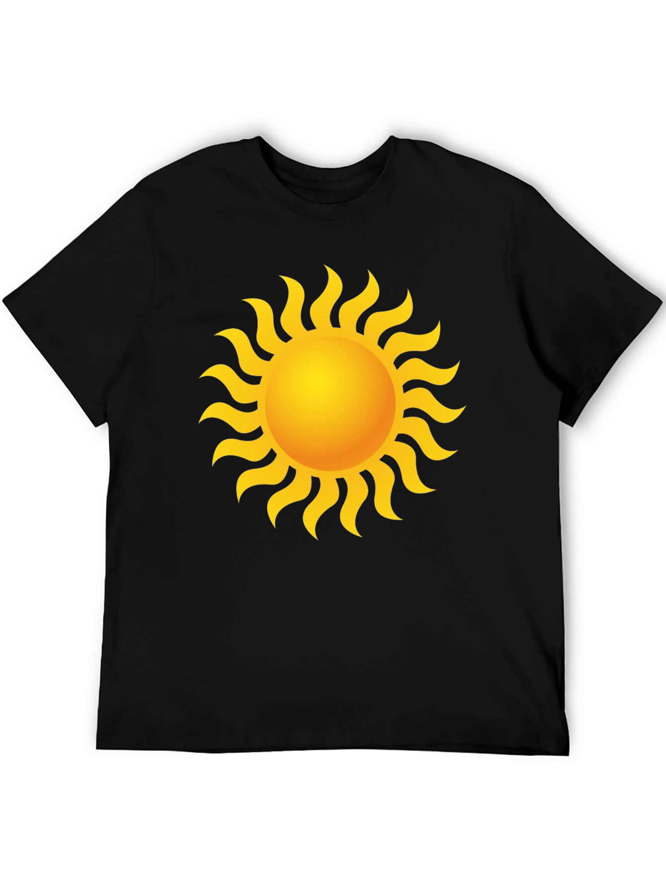 Camiseta Negra con Sol Brillante