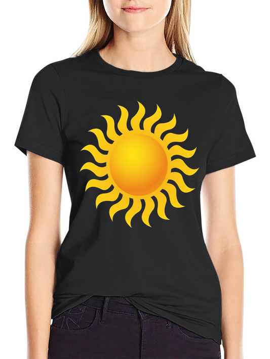 Camiseta Negra con Sol Brillante