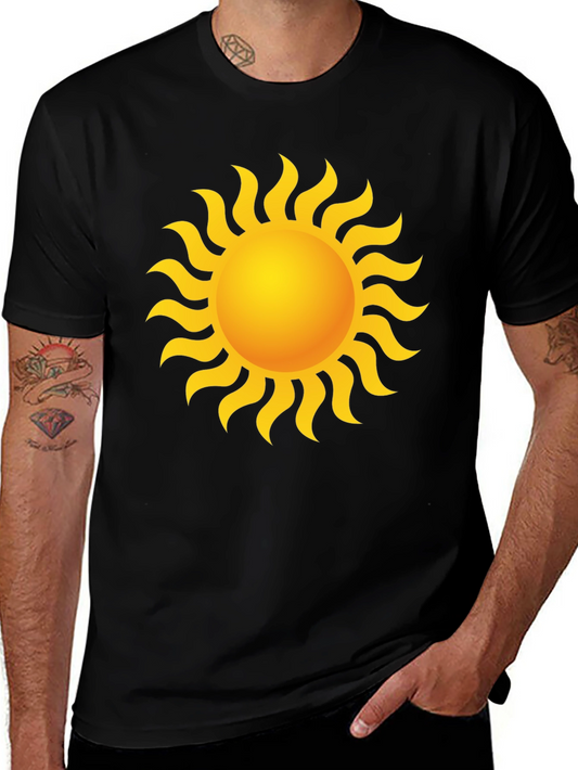 Camiseta Negra con Sol Brillante