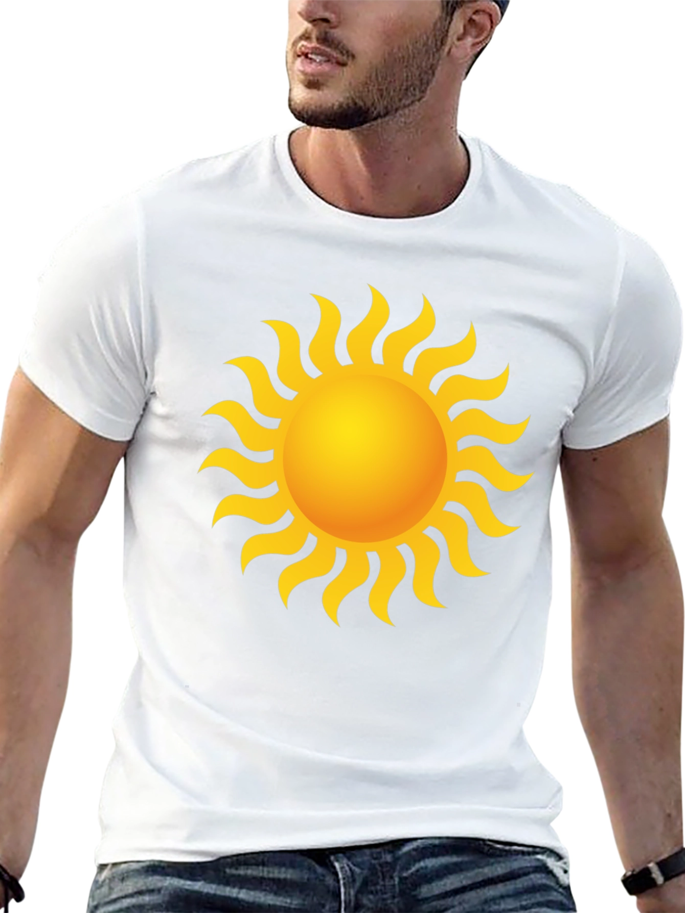 Camiseta Negra con Sol Brillante