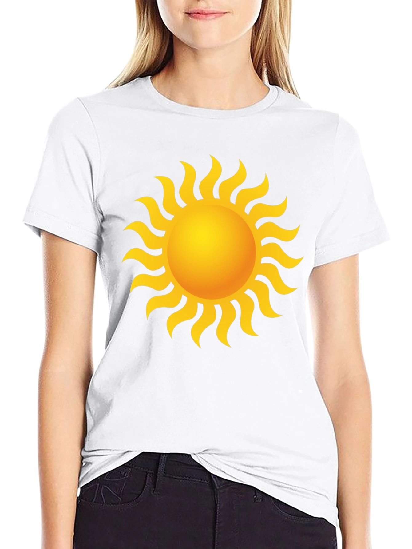 Camiseta Negra con Sol Brillante