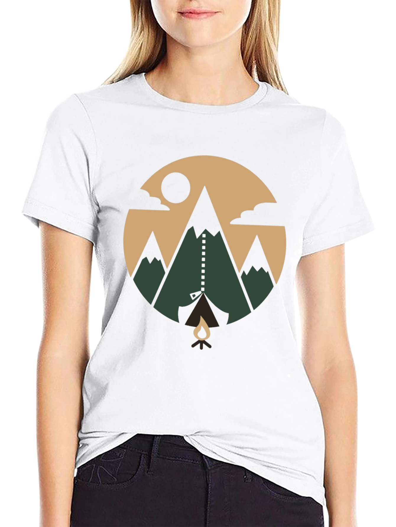 Camiseta de Montaña Estampada