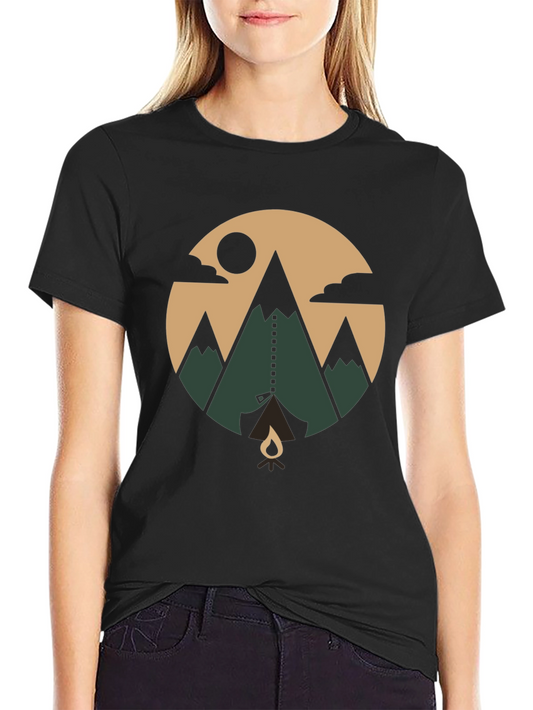 Camiseta de Montaña Estampada