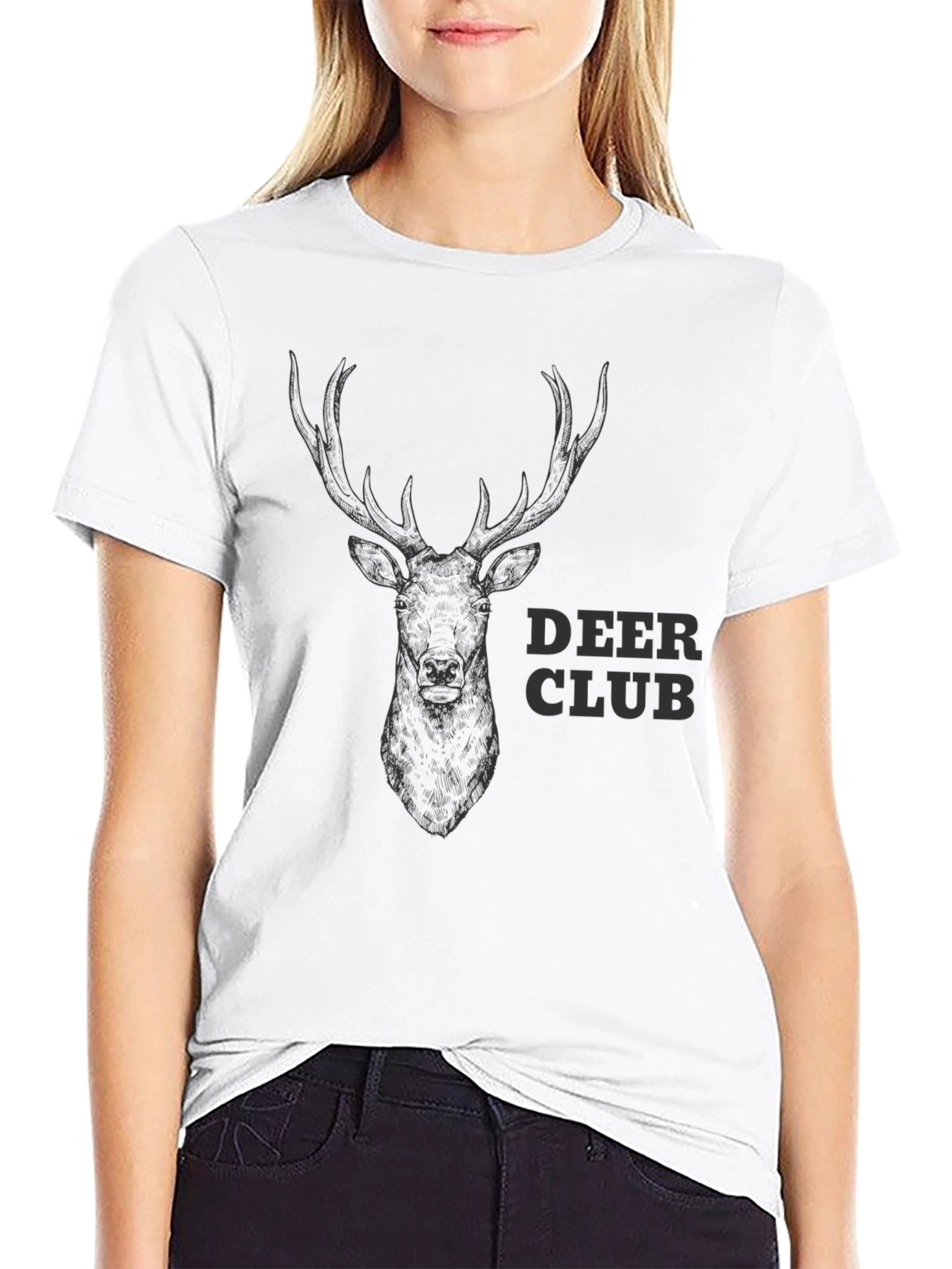 Camiseta Negra Deer Club para Hombre