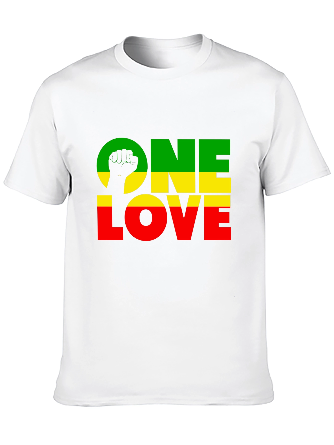 Camiseta Negra One Love Rasta