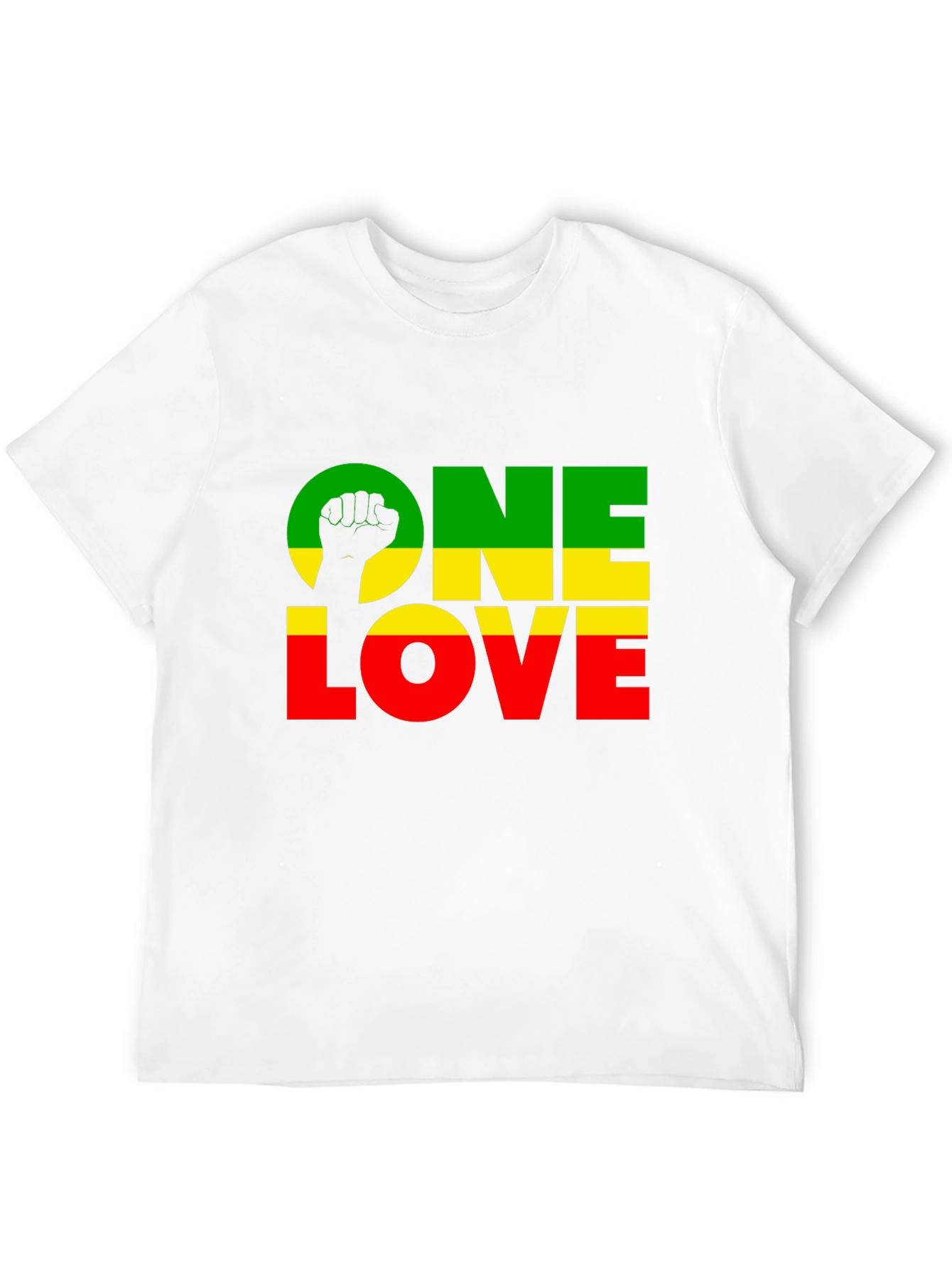 Camiseta Negra One Love Rasta