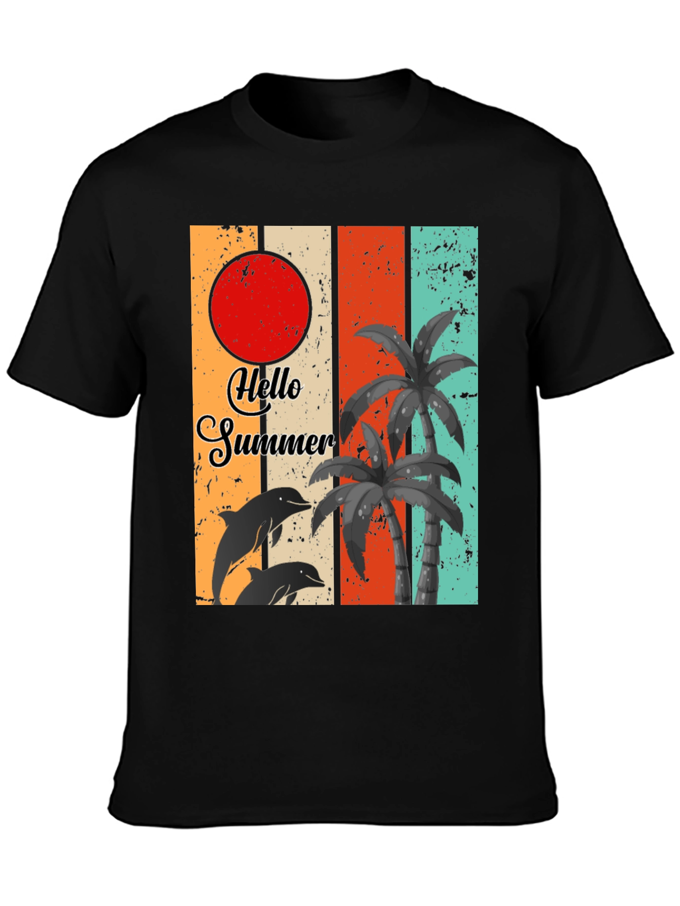 Camiseta Hello Summer con diseño retro