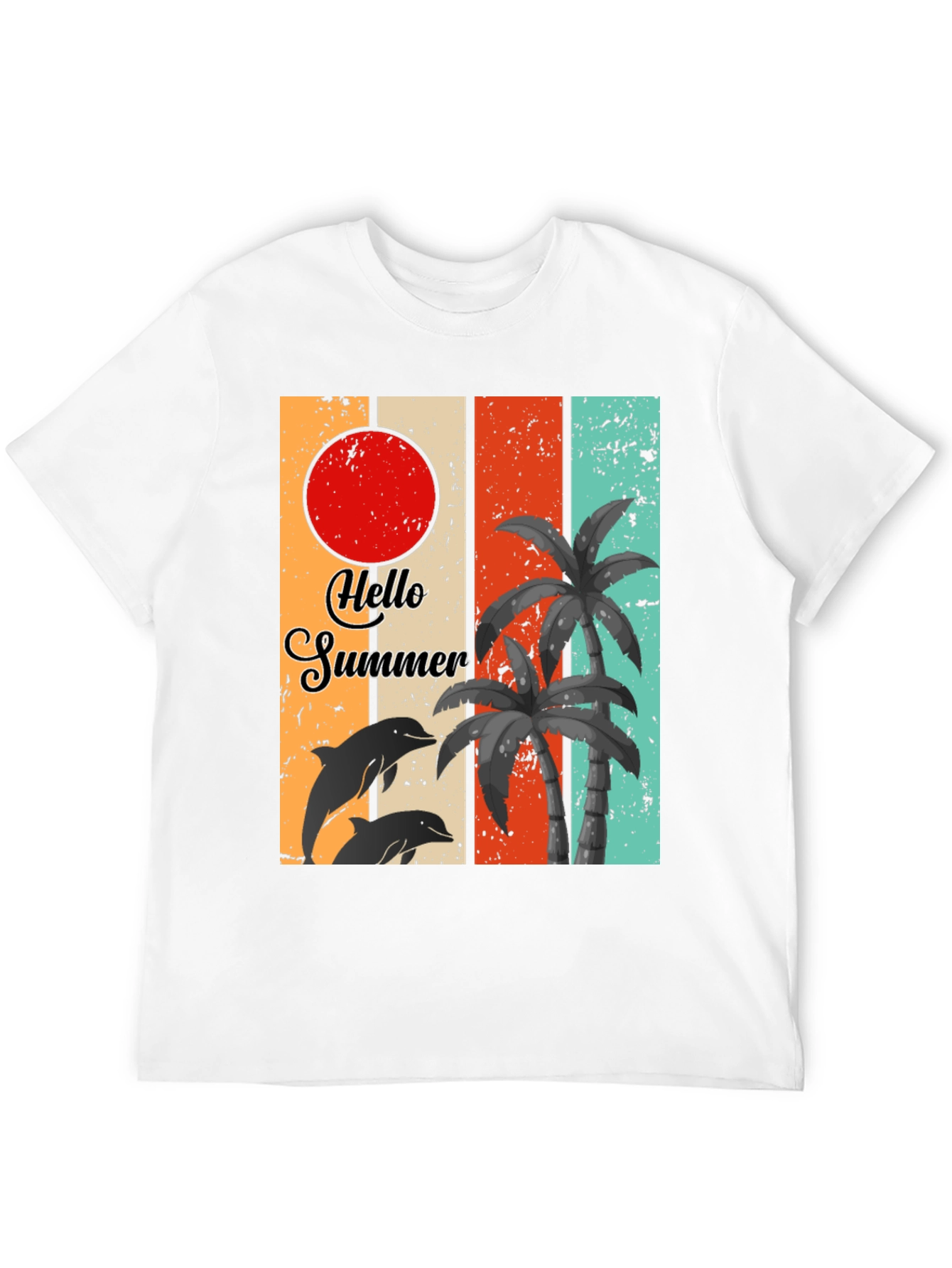 Camiseta Hello Summer con diseño retro