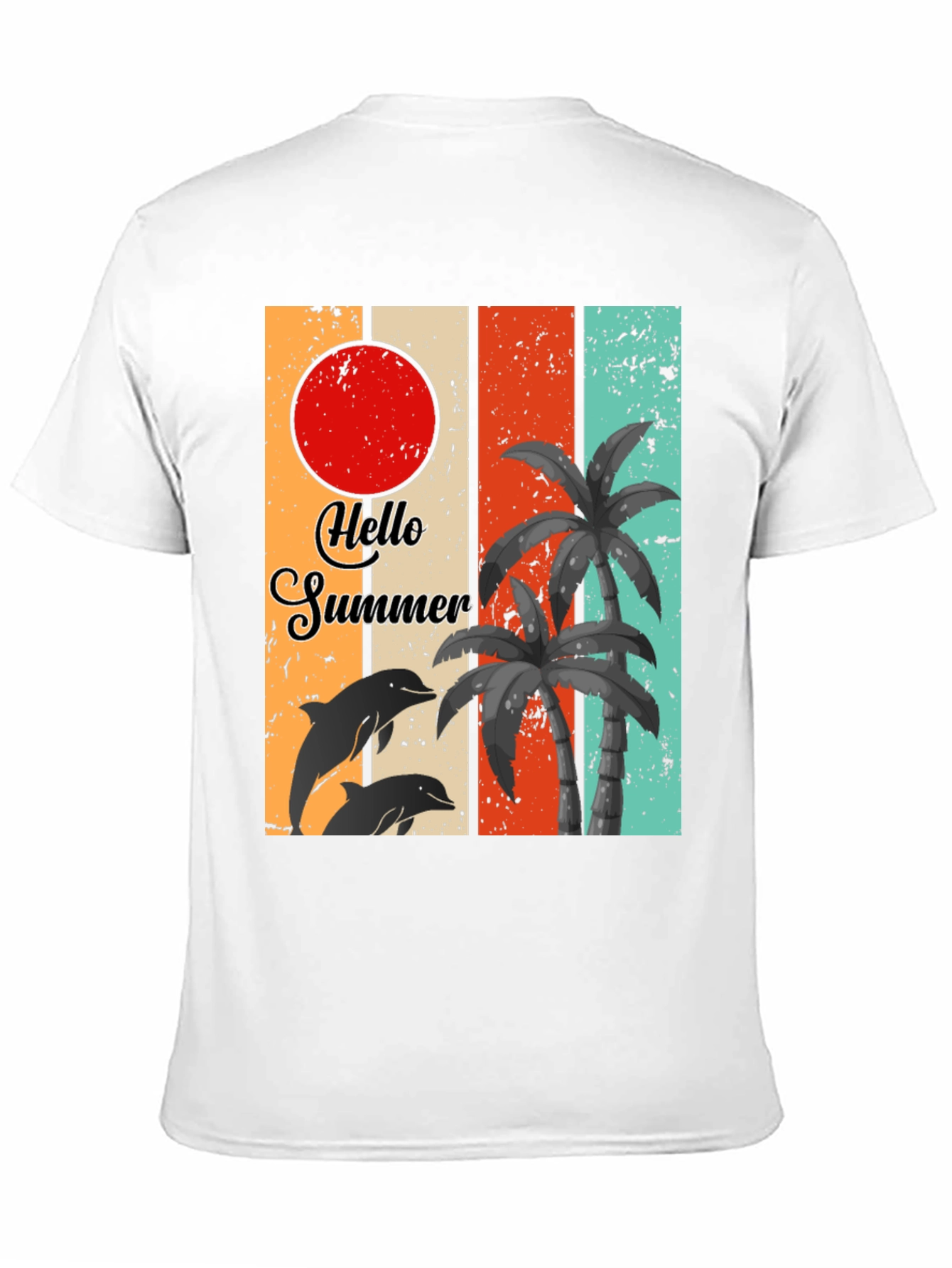 Camiseta Hello Summer con diseño retro