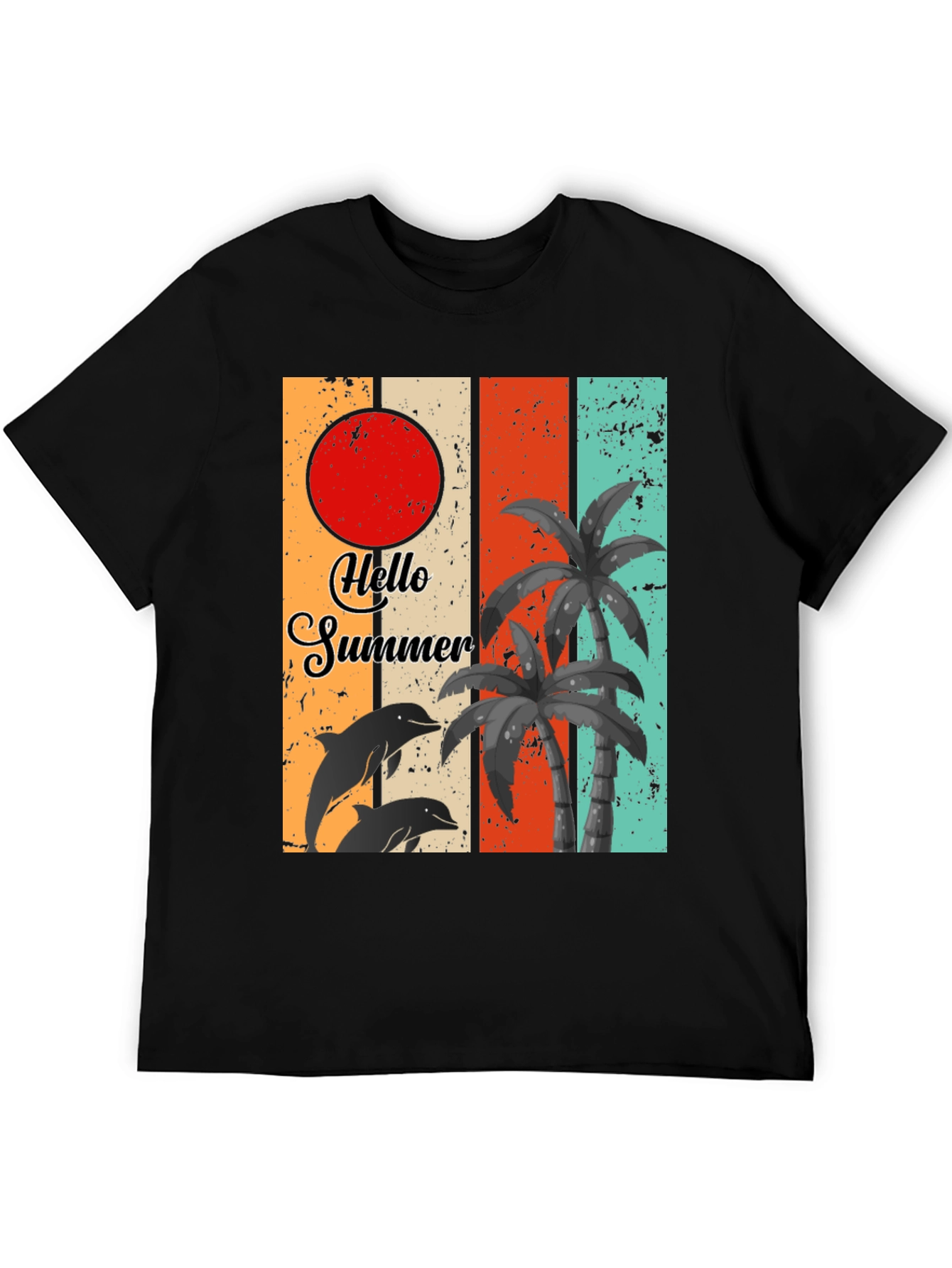 Camiseta Hello Summer con diseño retro