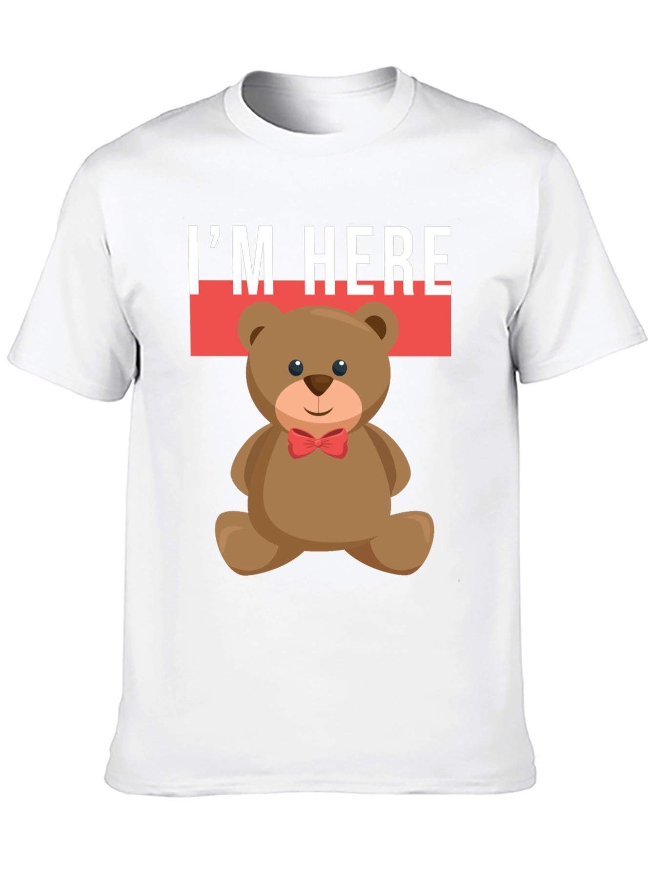 Camiseta Oso Teddy: Estoy Aquí - Estilo Casual