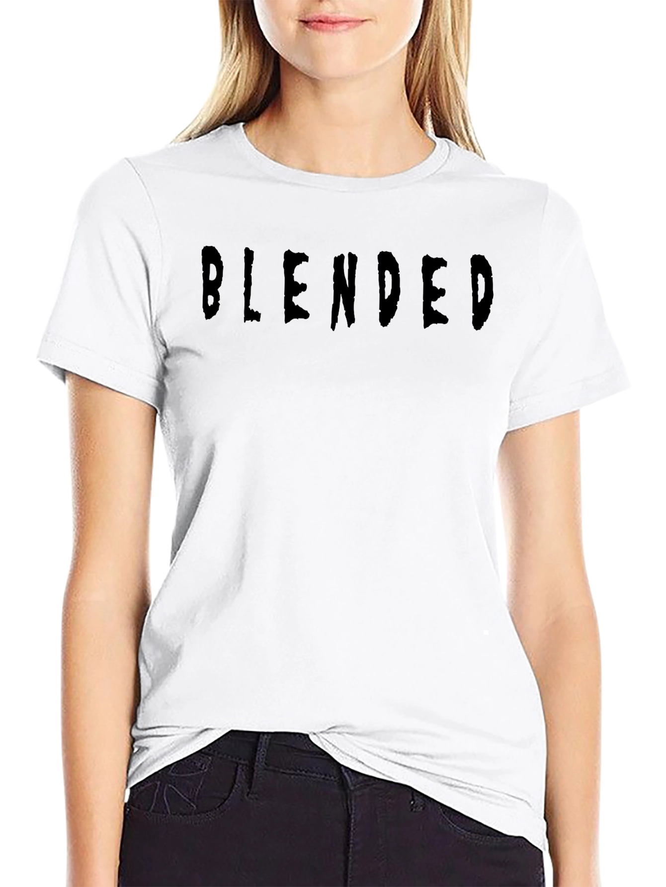 Camiseta Negra Blended Casual Hombre