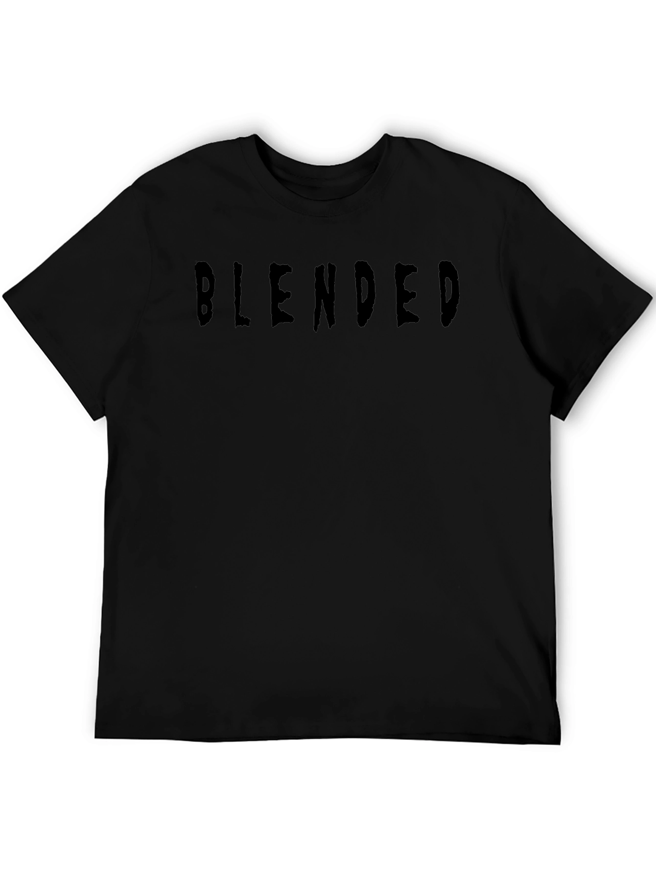 Camiseta Negra Blended Casual Hombre