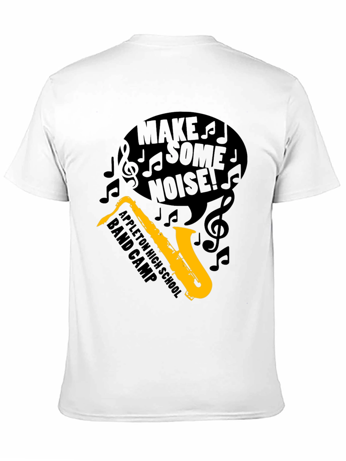 Camiseta Negra Banda Música Escolar Haz Ruido