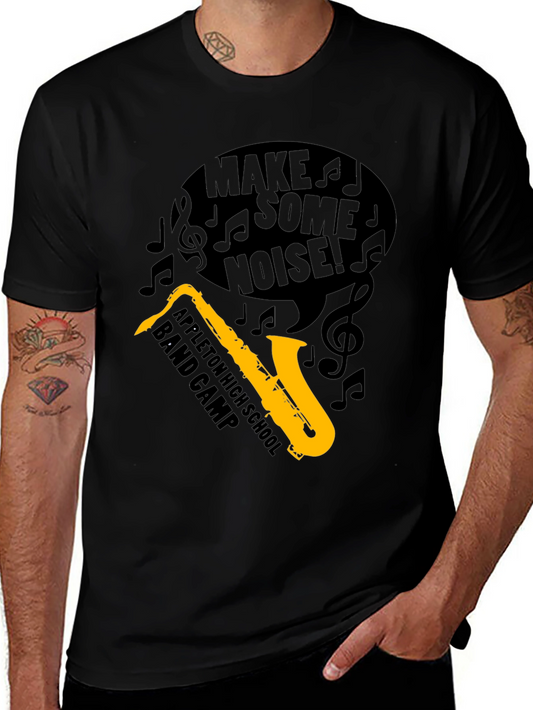 Camiseta Negra Banda Música Escolar Haz Ruido