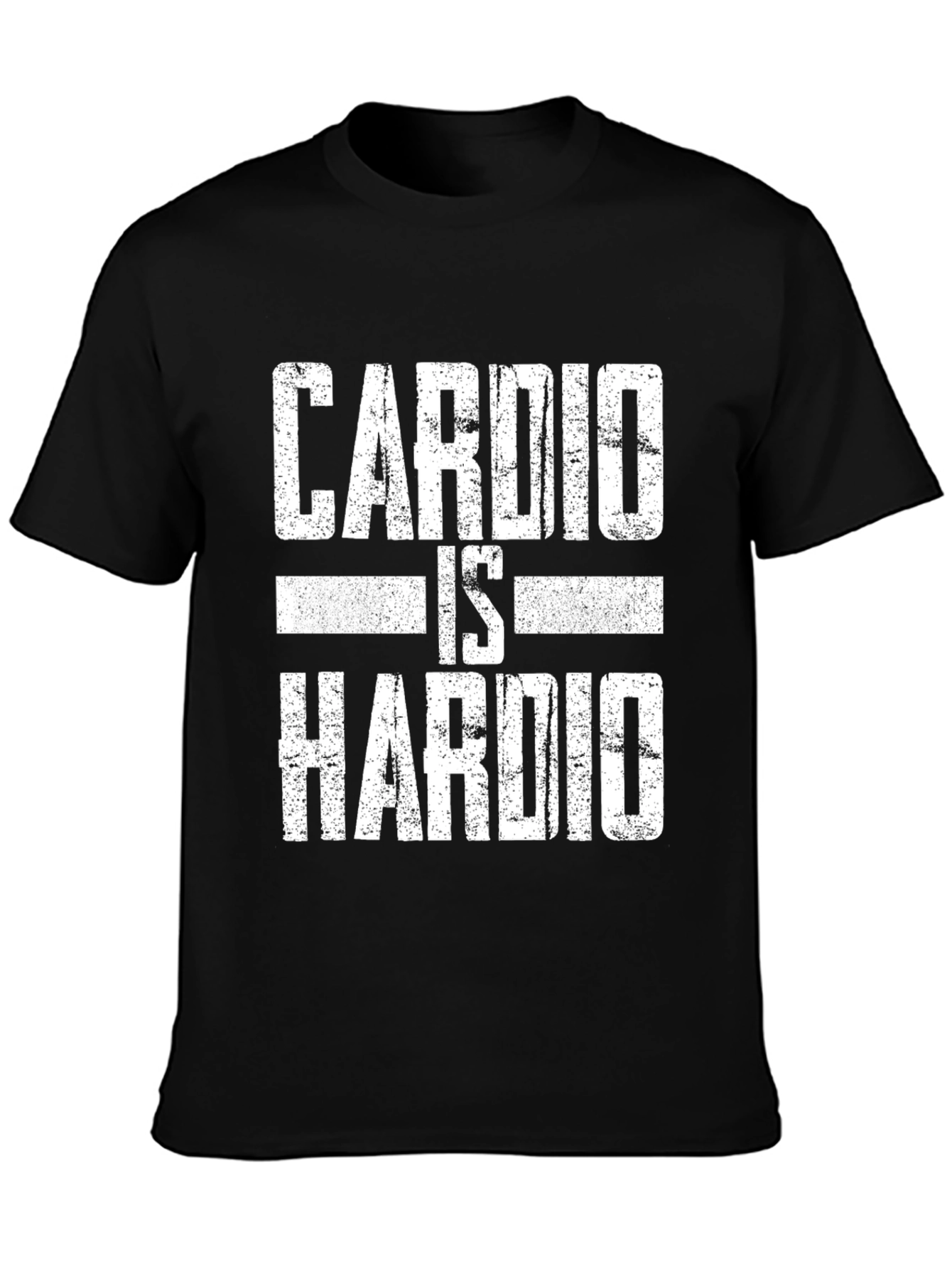 Camiseta Negra: Cardio Is Hardio - Diseño Divertido