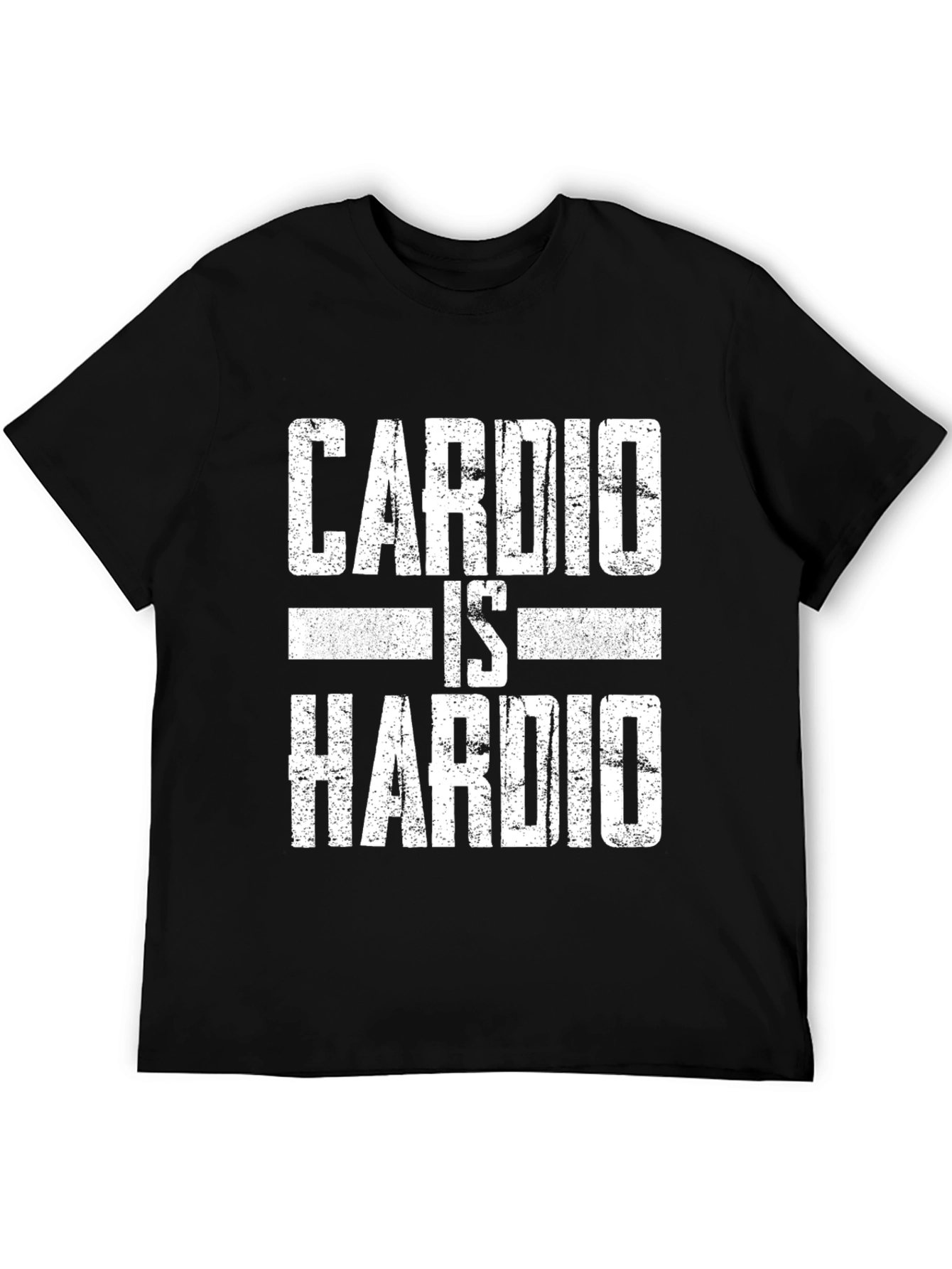 Camiseta Negra: Cardio Is Hardio - Diseño Divertido