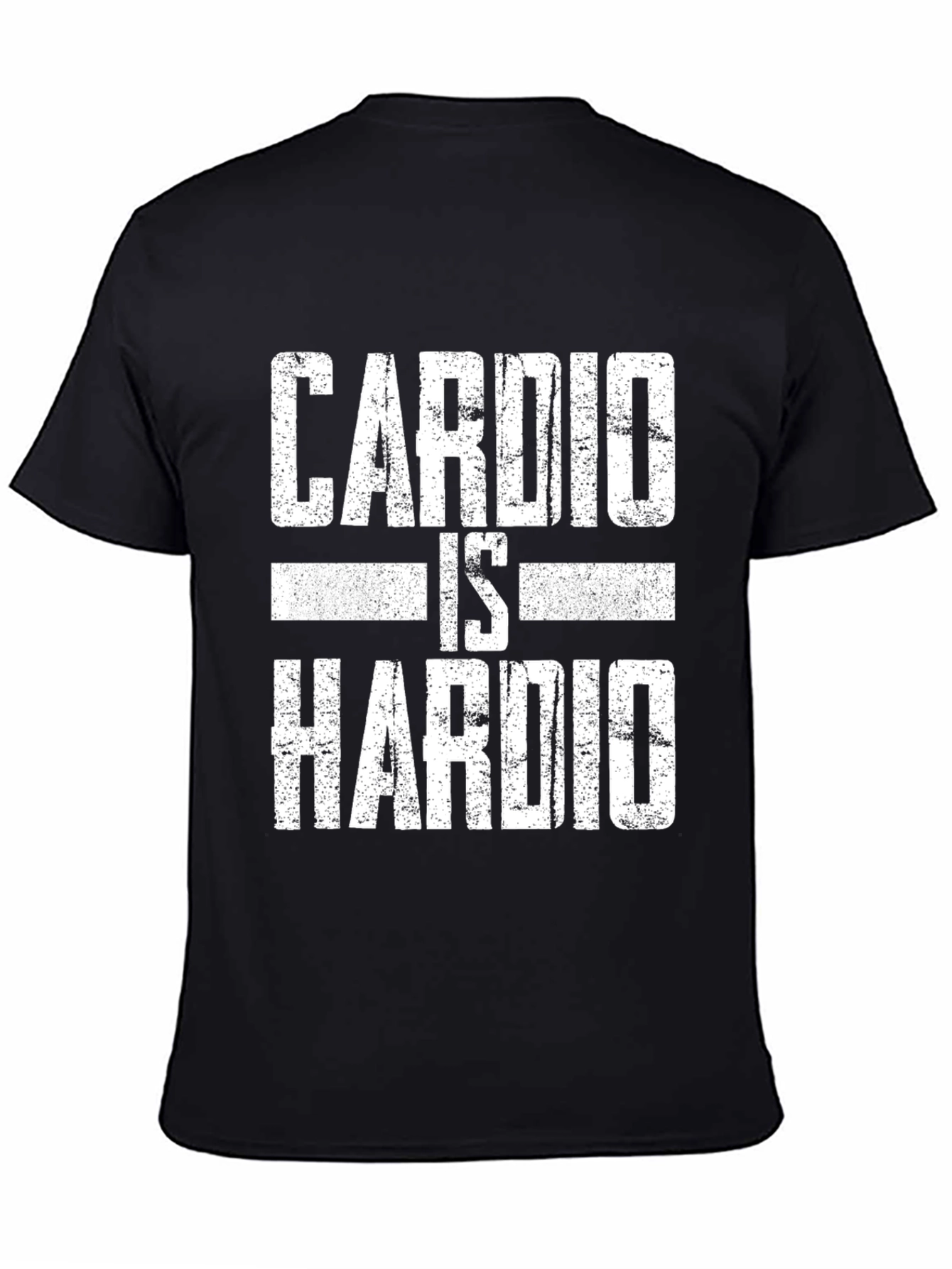 Camiseta Negra: Cardio Is Hardio - Diseño Divertido