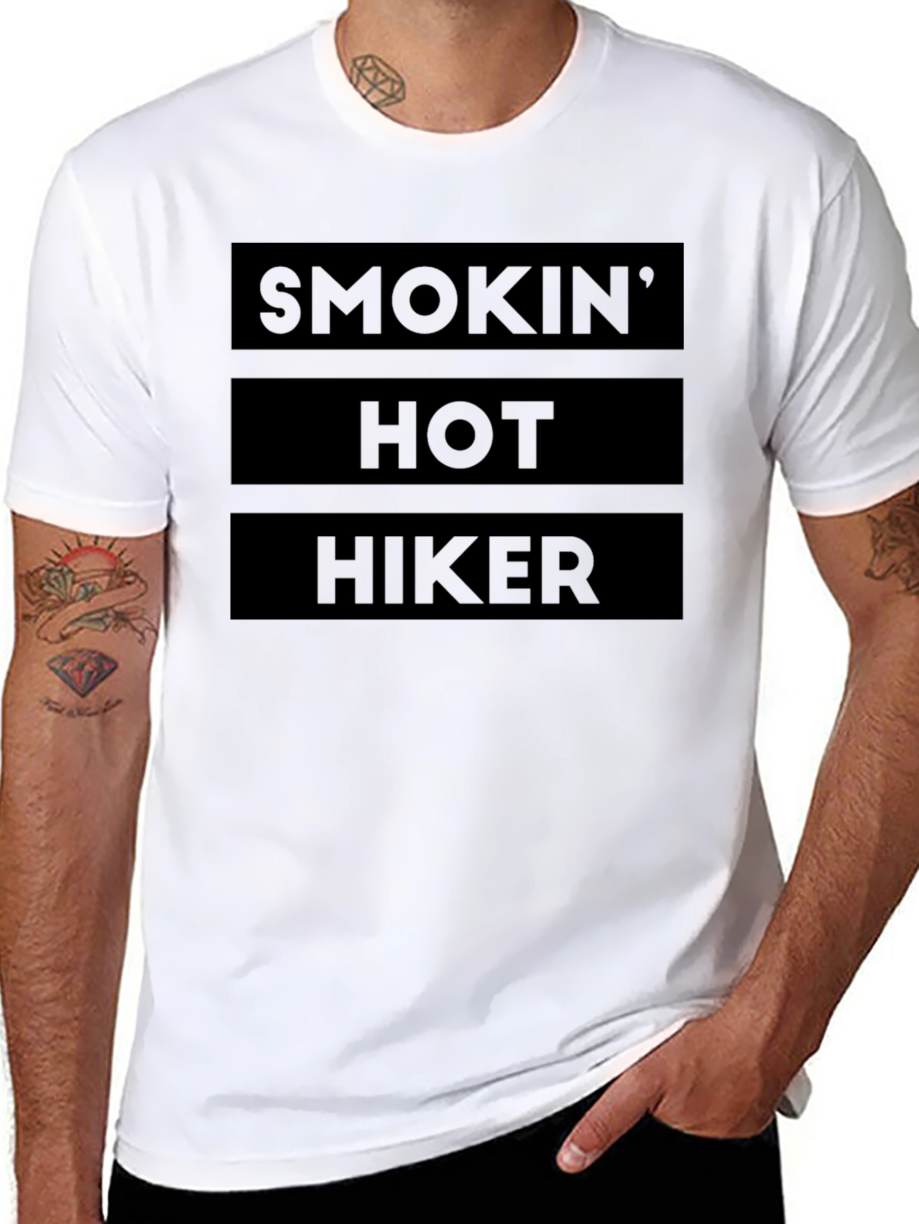 Camiseta Negra Smokin Hot Hiker