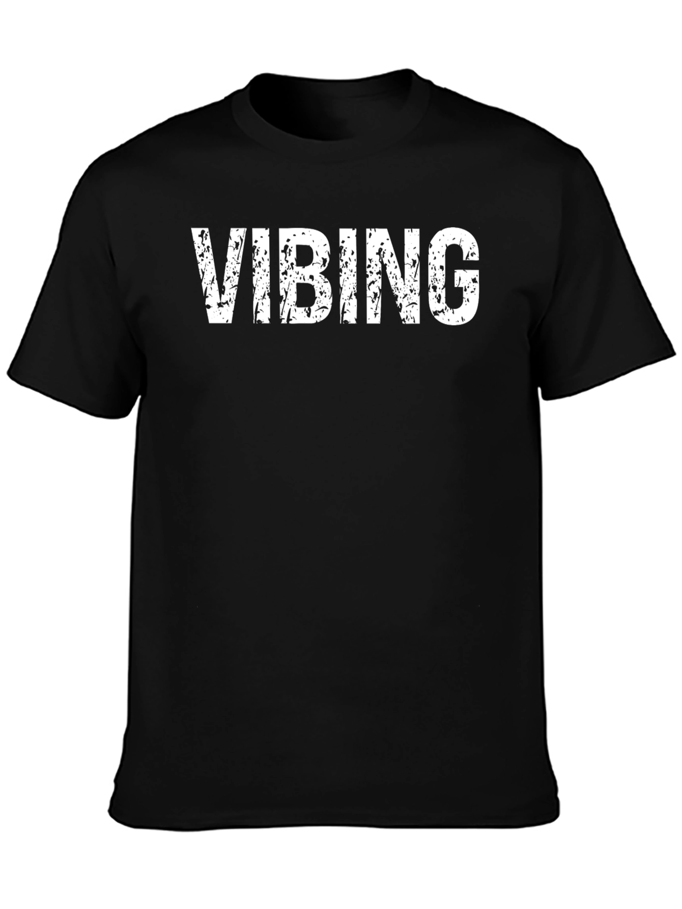 Camiseta Negra Vibing Casual Unisex