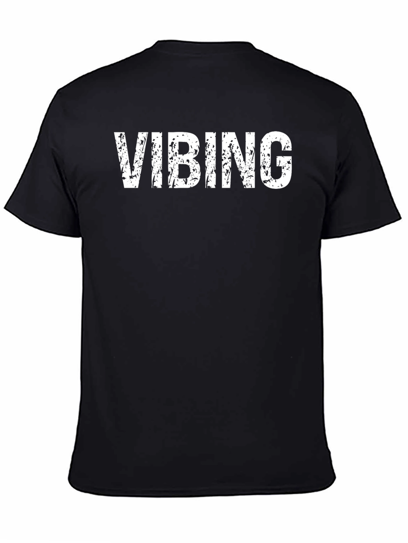 Camiseta Negra Vibing Casual Unisex