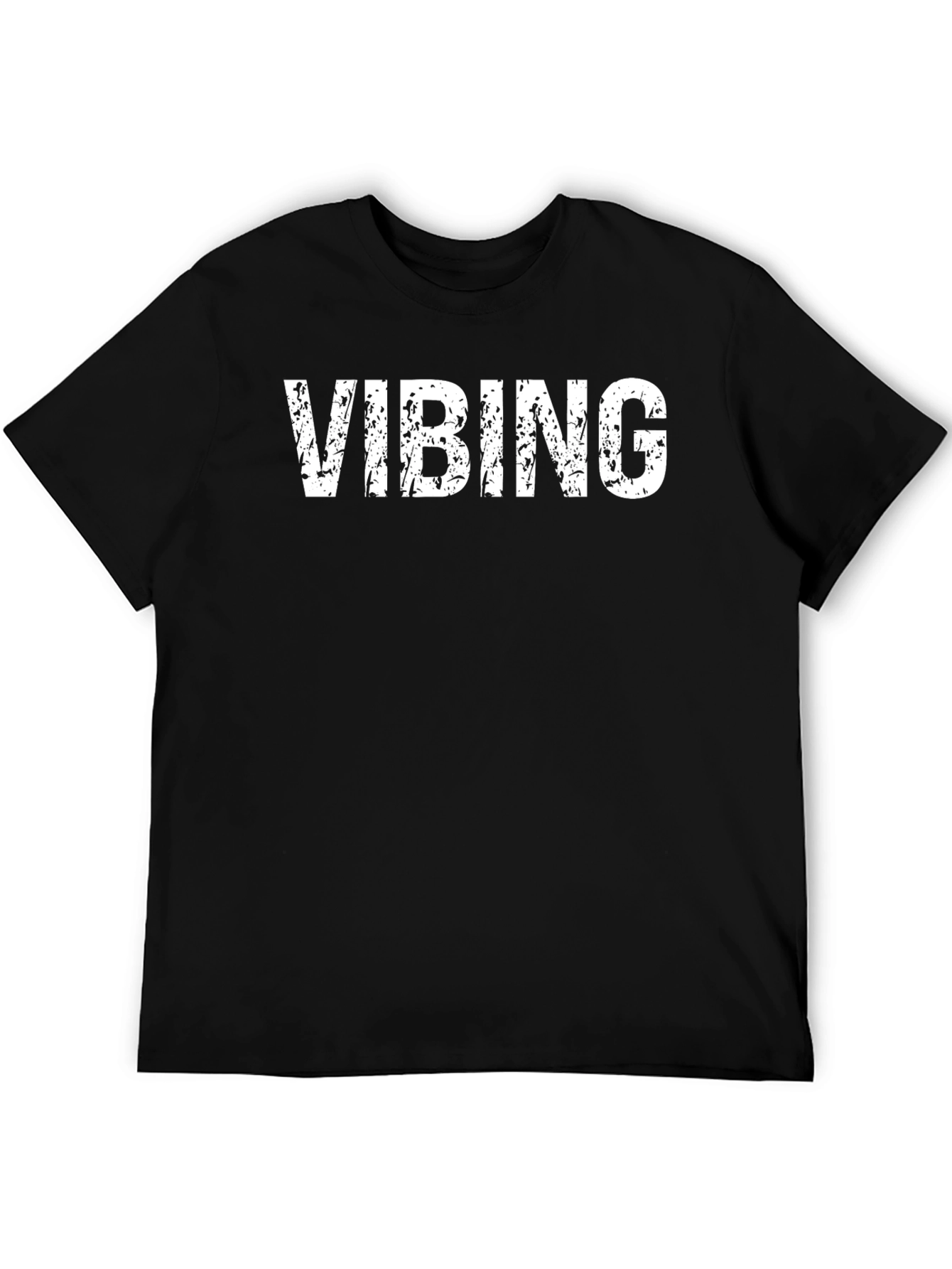 Camiseta Negra Vibing Casual Unisex