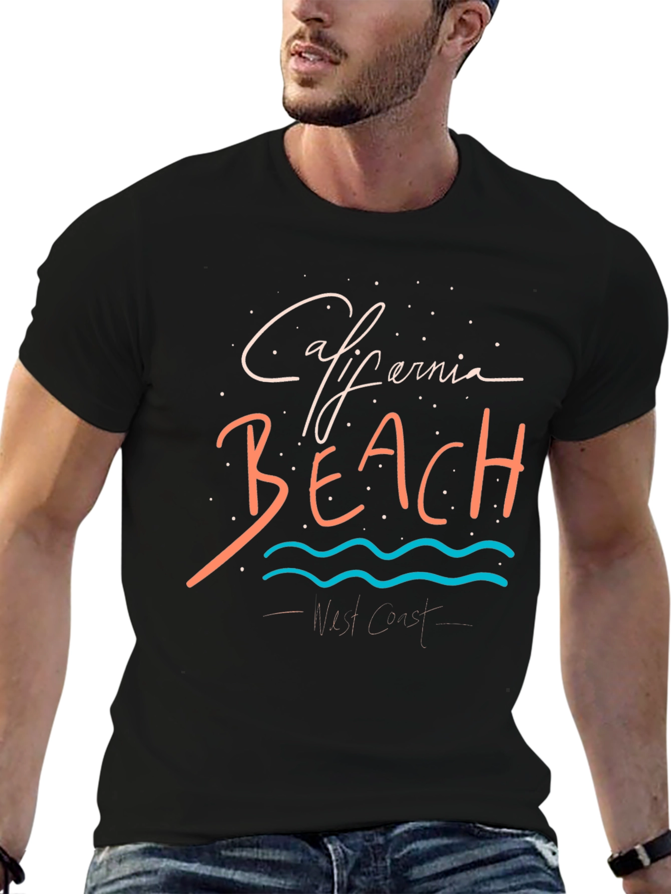 Camiseta Negra California Beach