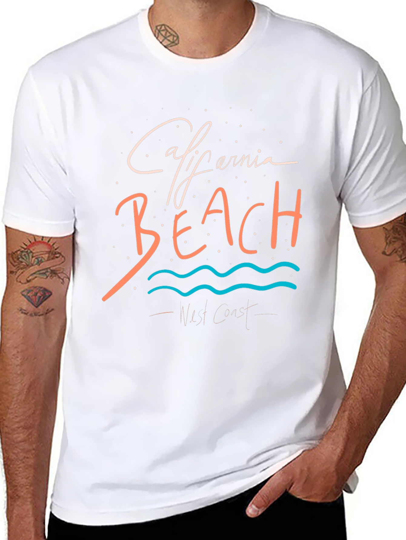 Camiseta Negra California Beach