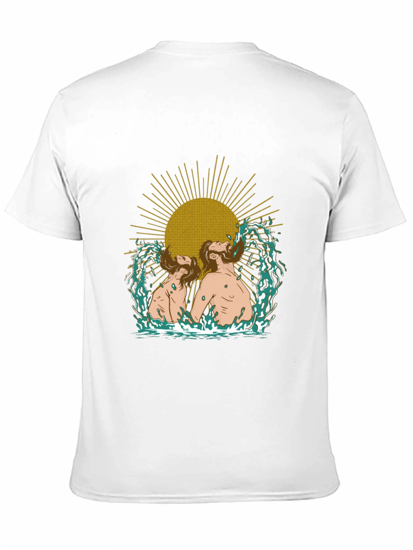 Camiseta Negra con Diseño Artístico Abstracto