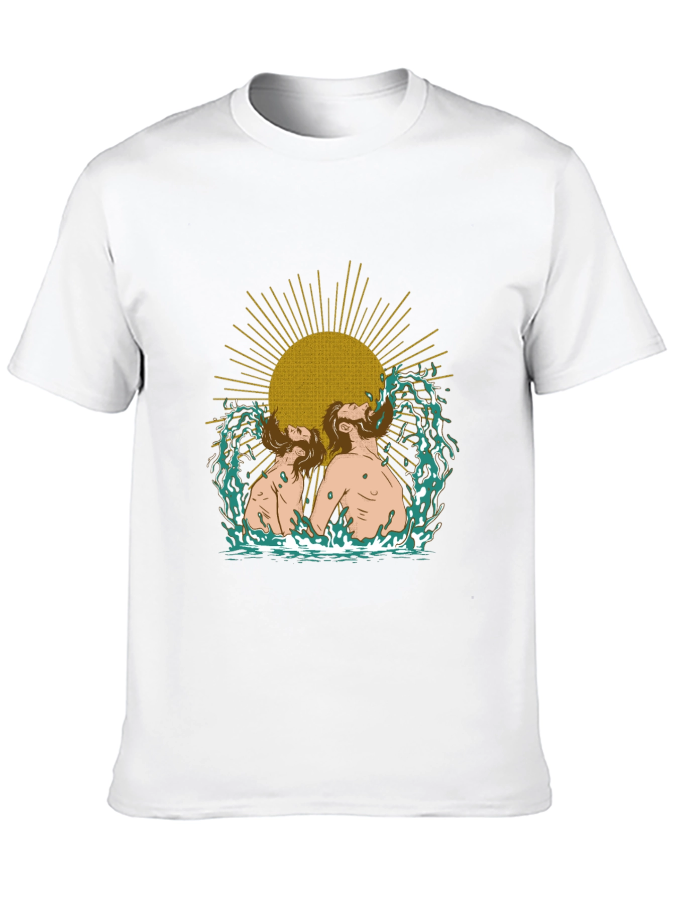 Camiseta Negra con Diseño Artístico Abstracto