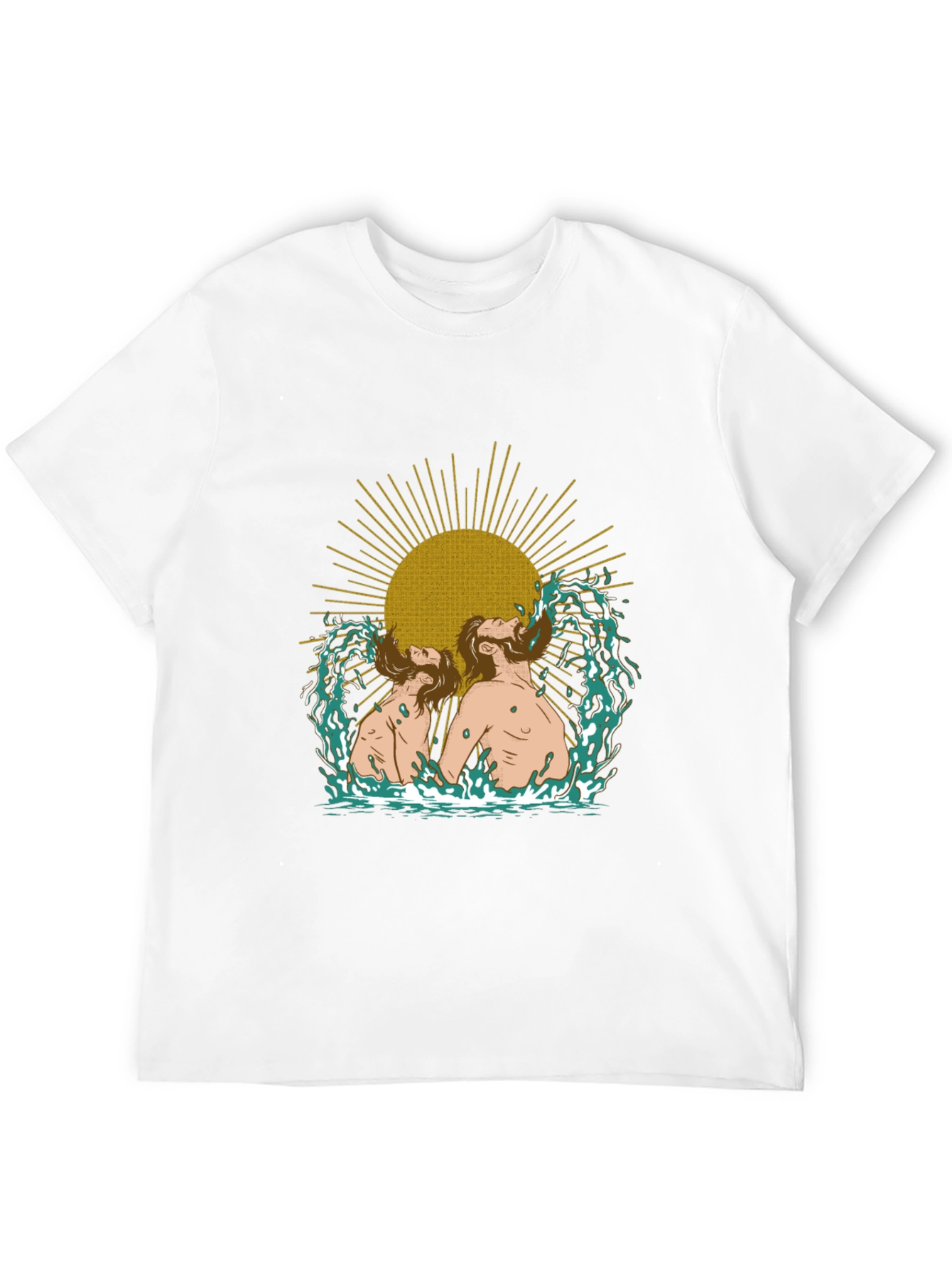 Camiseta Negra con Diseño Artístico Abstracto