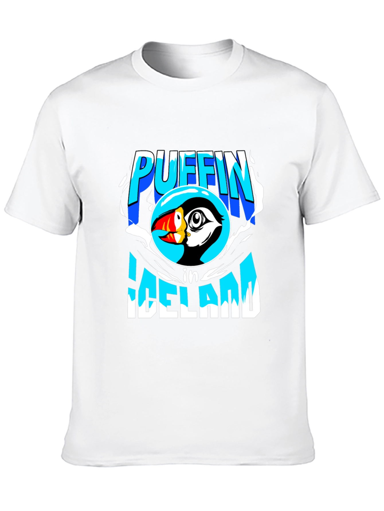 Camiseta Negra Puffin in Iceland