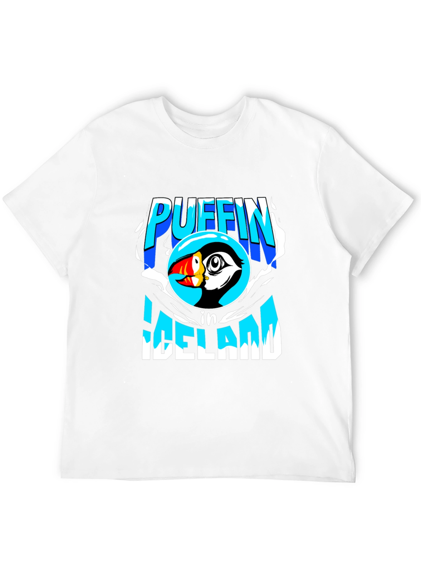 Camiseta Negra Puffin in Iceland