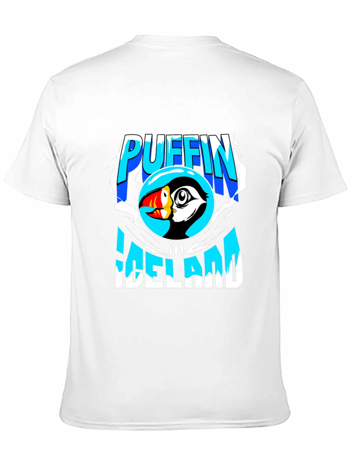 Camiseta Negra Puffin in Iceland