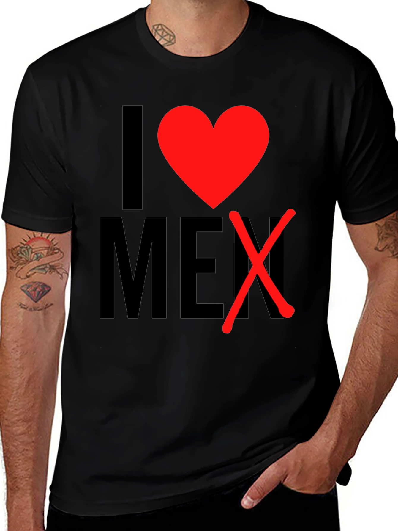 Camiseta con Diseño I ❤️ MEX