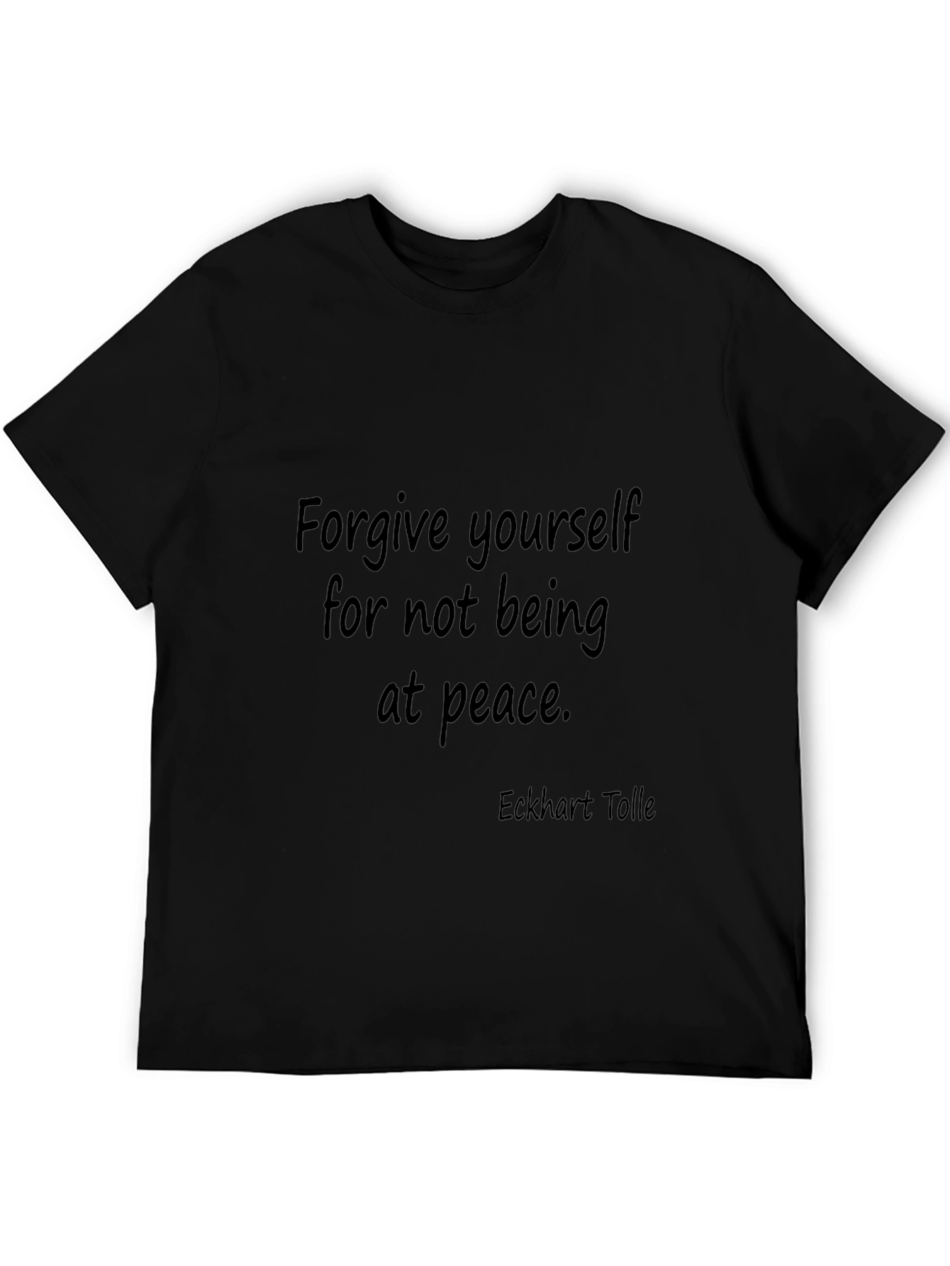 Camiseta Negra con Frase Motivacional Eckhart Tolle
